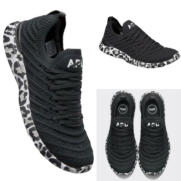 APL Women's Techloom Wave Slip On Running Sneaker Black White Leopard Size 7 NEW - Picture 12 of 12